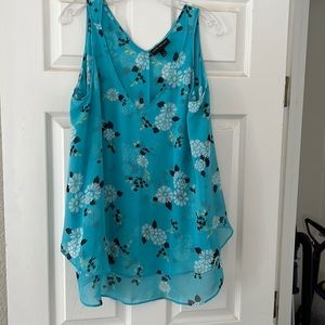 Lane Bryant flowy bright blue sleeveless top